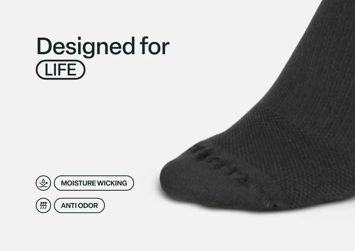 Compression Ankle Socks 20-30 mmHg - Black